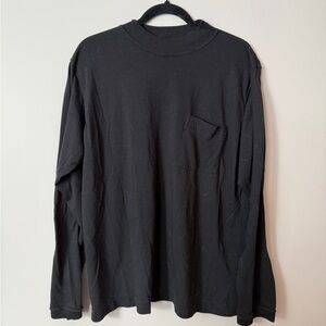 Northwest Territory Black Long Sleeve Pocket Tee Mock Neck